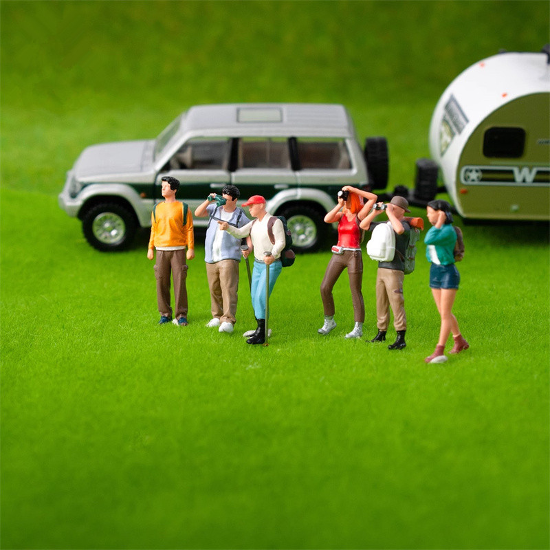 Outdoor Adventure Movies - 1/64 resina pintada impresión 3D mochilero
