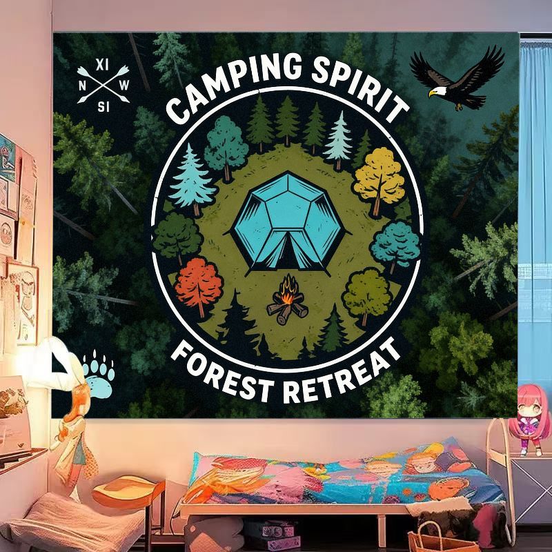 VIKAMA Camping Spirit Tapestry - Outdoor Adventure Retreats reseña y precio