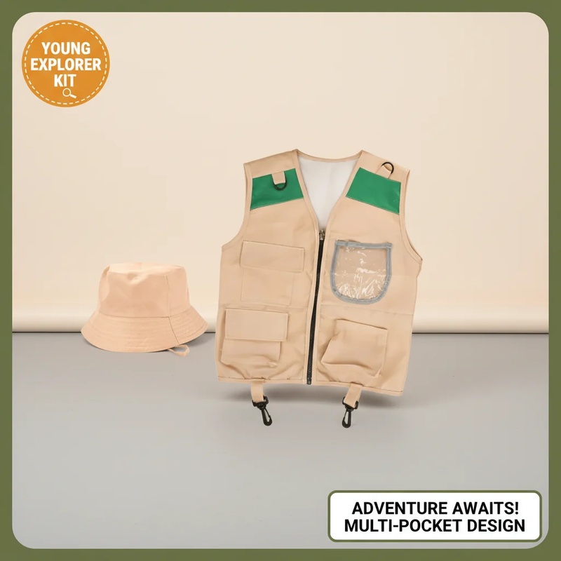 Conjunto de chaleco y sombrero - Outdoor Adventure Movies reseña y precio