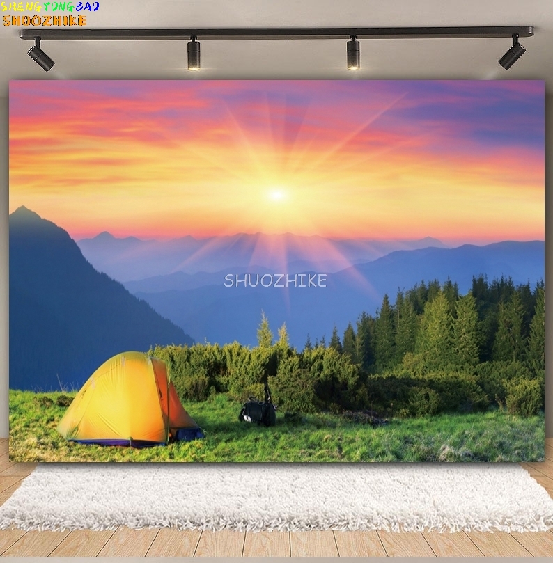 Fondo de Camping de bosque al  - Outdoor Adventure Background reseña y precio