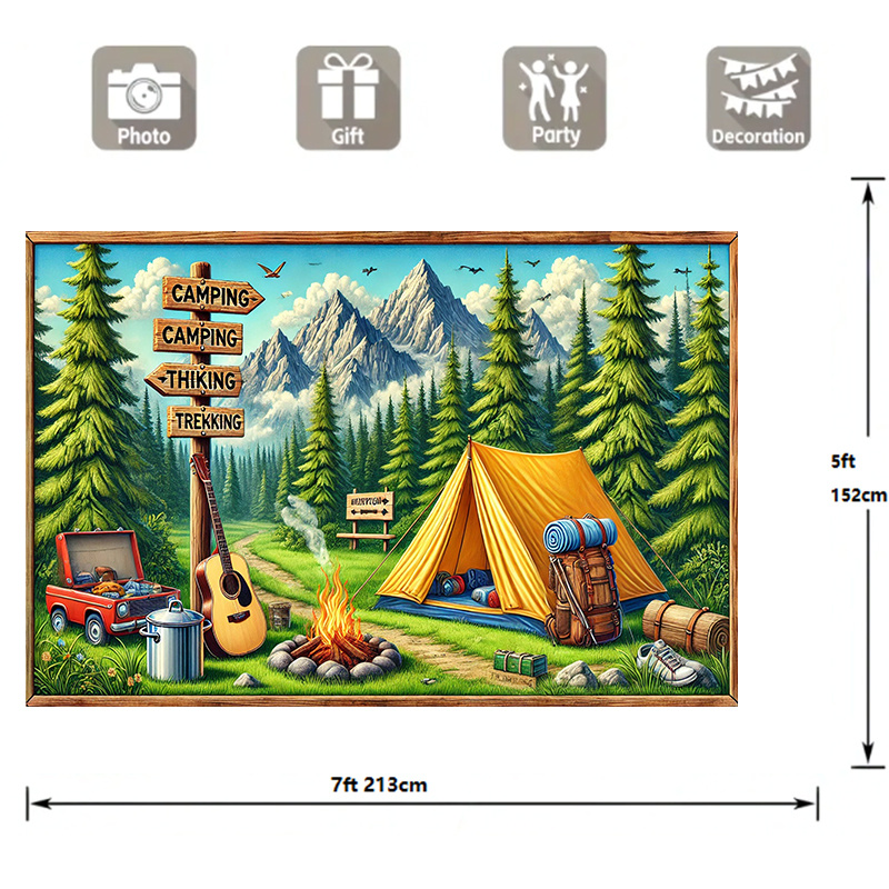1 fondo para acampar y aventur - Outdoor Adventure Background reseña y precio